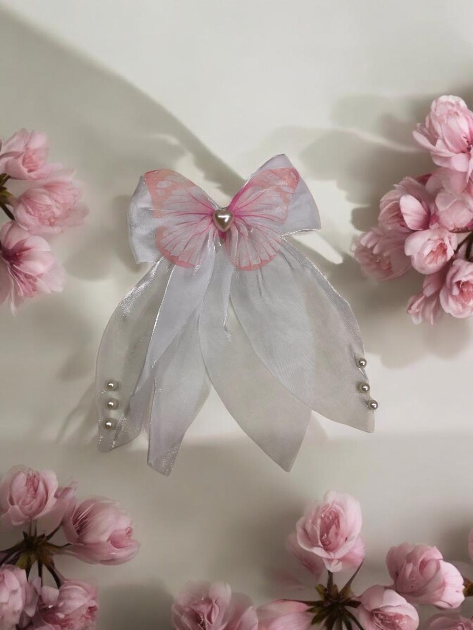 Mesh Butterfly Bow Tails Hair Clips