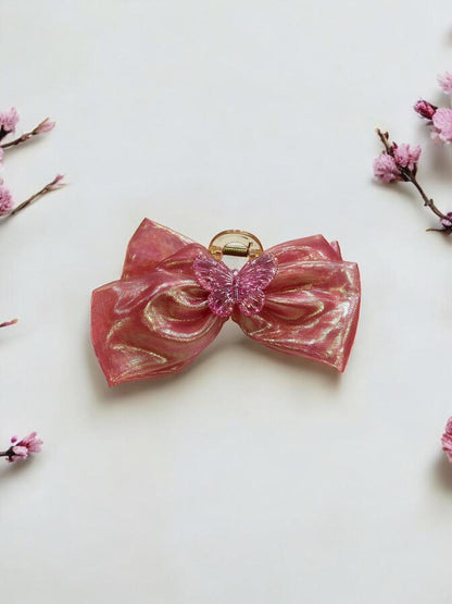 Mesh Butterfly Bow Hair Claw Clip